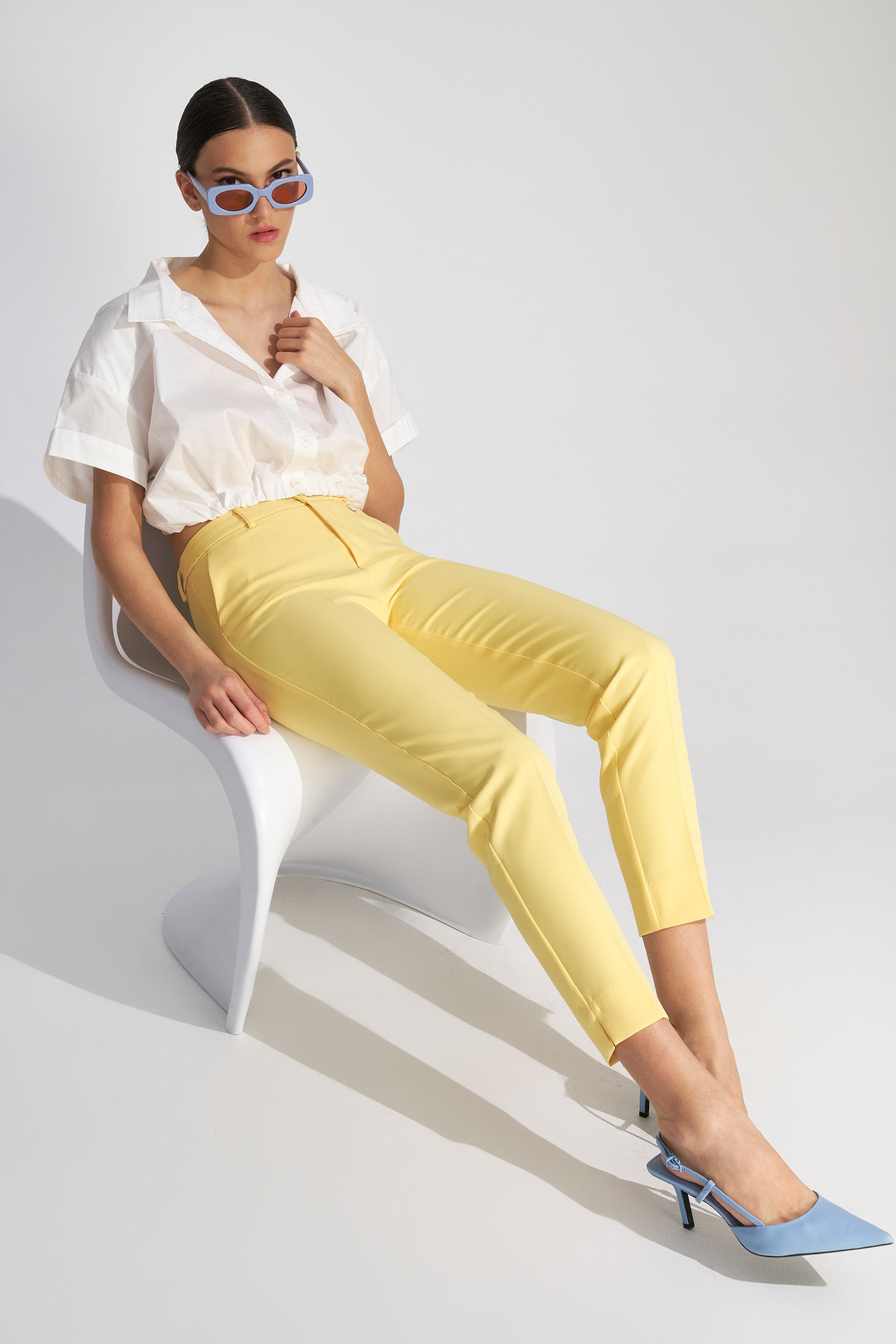Παντελόνι formal χρωματιστό Yellow